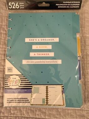The Happy Planner She’s A Dreamer, A Doer, A Thinker Calendar Extension Pack